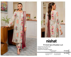 Nishat Printed 3pcs Khaddar Suit