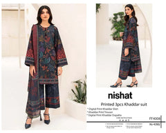 Nishat Printed 3pcs Khaddar Suit