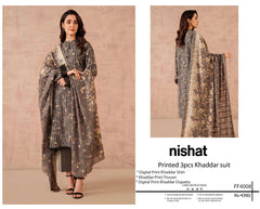 Nishat Printed 3pcs Khaddar Suit